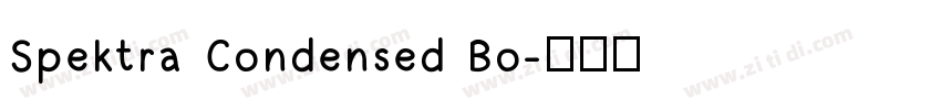 Spektra Condensed Bo字体转换